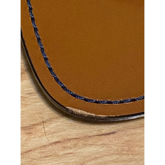 Coach G1212 Navy Blue Floral Applique Leather Flip Flop Sandals Womens 10B - Picture 7 of 7